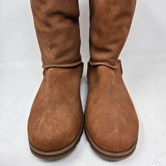 MUK LUKS Brown Suede Mid Winter Boots Ziggy Rodeo Water Repellent Size 9 - Picture 6 of 11
